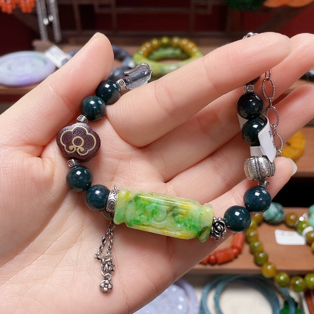 翡翠未镶嵌手链饰品