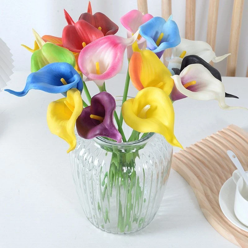 仿真花PU迷你马蹄莲跨境速卖通假花批发婚庆家居酒店装饰花束花