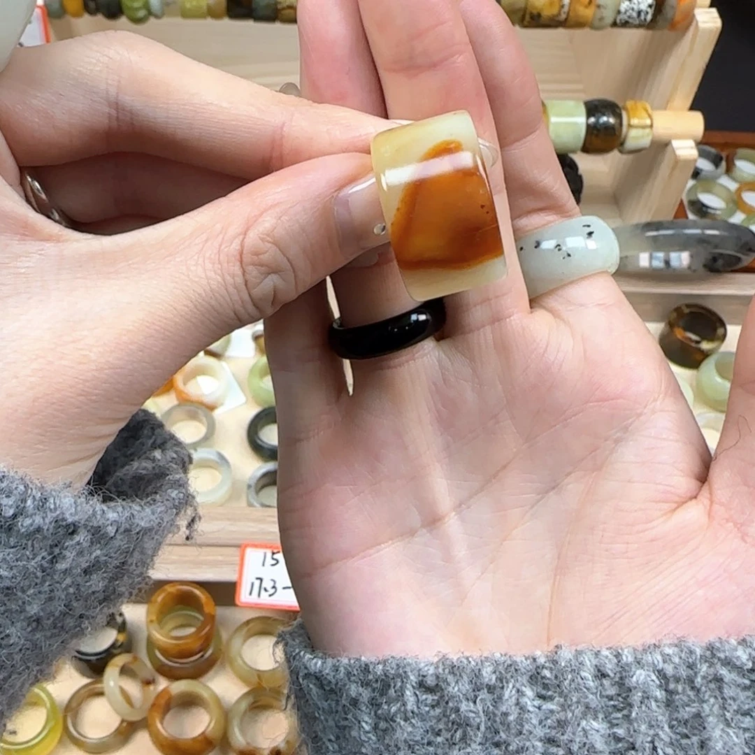 蛇纹石玉岫玉内径18.5合金慕*