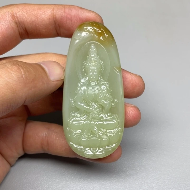 和田玉未镶嵌吊坠(不含链)余*%