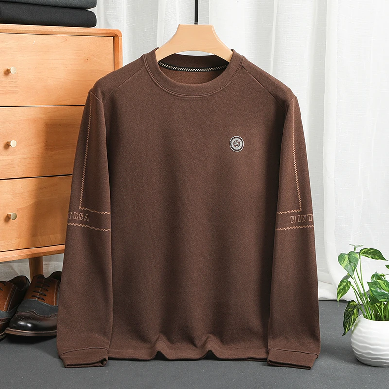 2025年男士休闲商务长袖印花设计款修身长袖卫衣8830