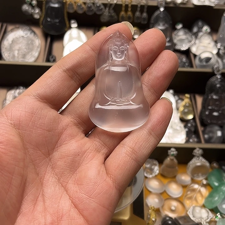 十***❀未镶嵌观音石英质玉