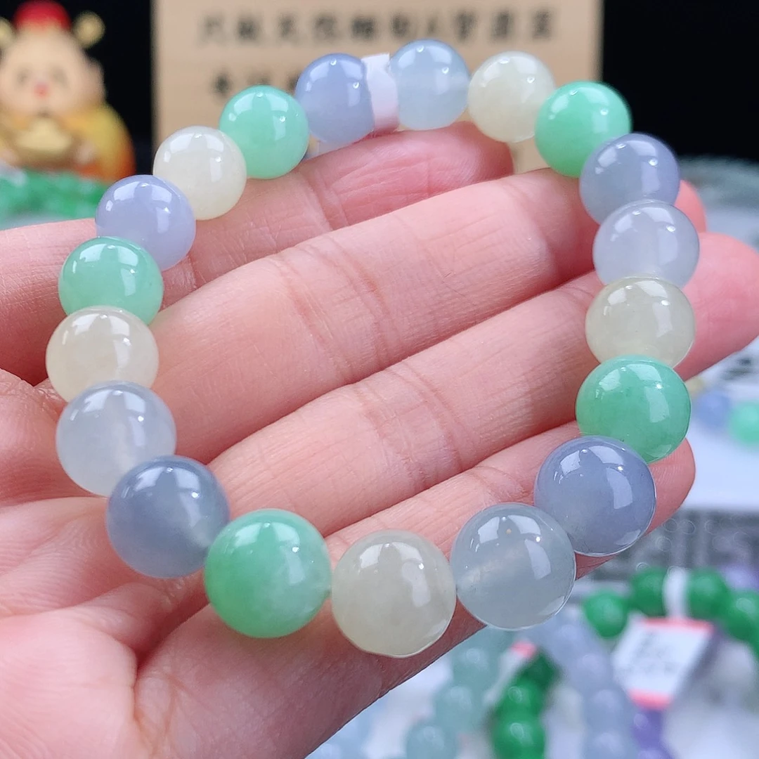 翡翠手链未镶嵌卡10mm