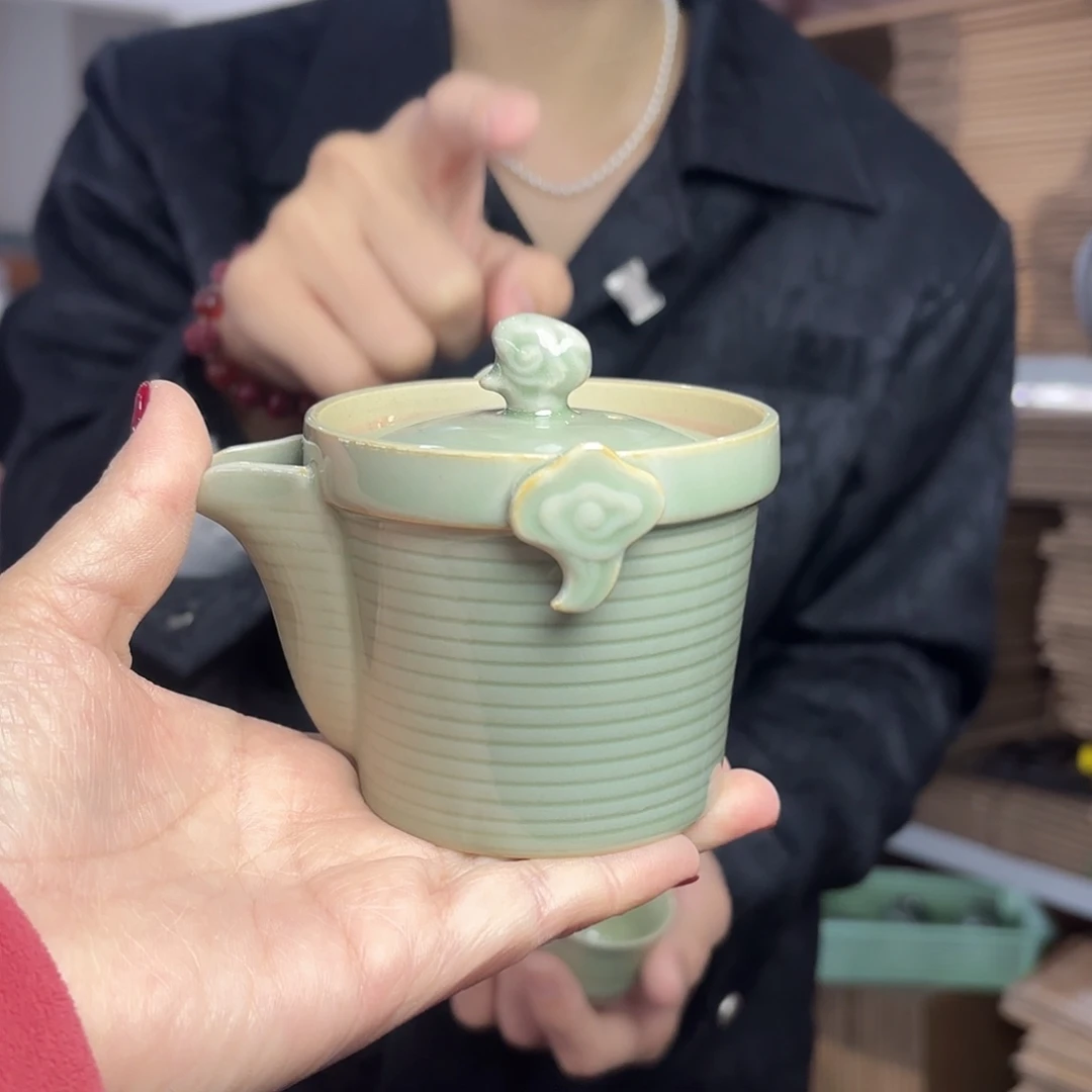 龙泉云间青瓷小米茶器