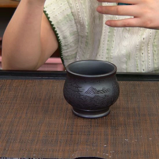 茶杯紫砂高货放漏