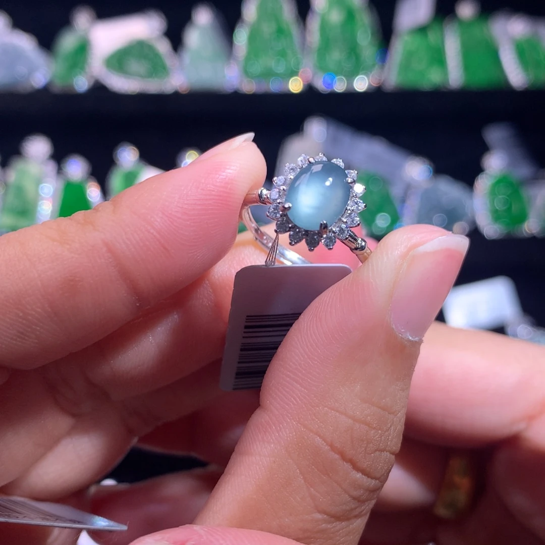 【闪购商品】银S925镶嵌戒指翡翠