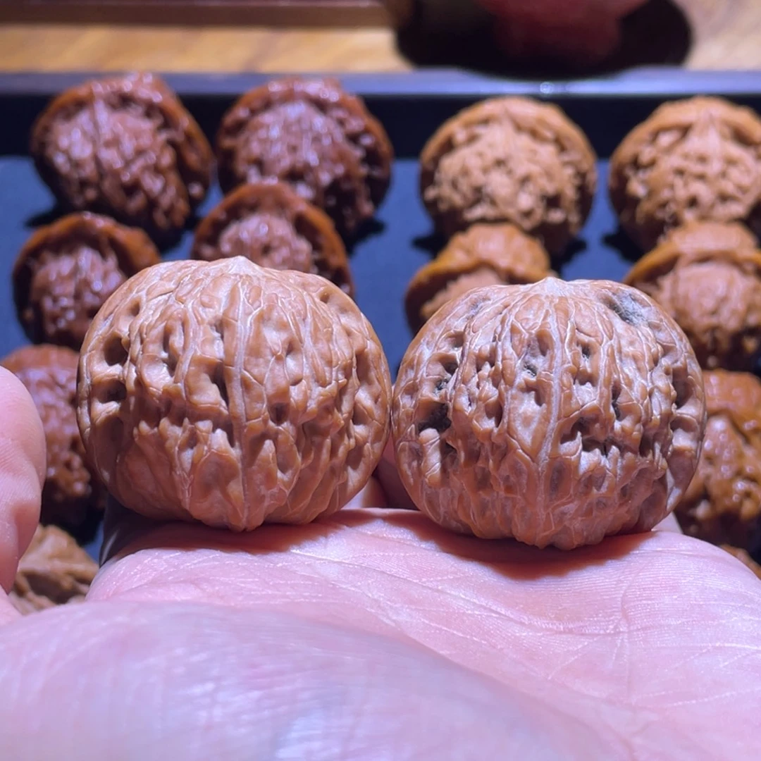 淡***n吊坠文玩核桃39全品房山磨盘