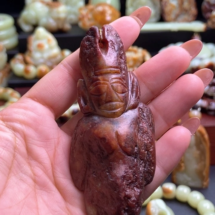 未镶嵌岫岩河磨玉（透闪石质玉）挂件