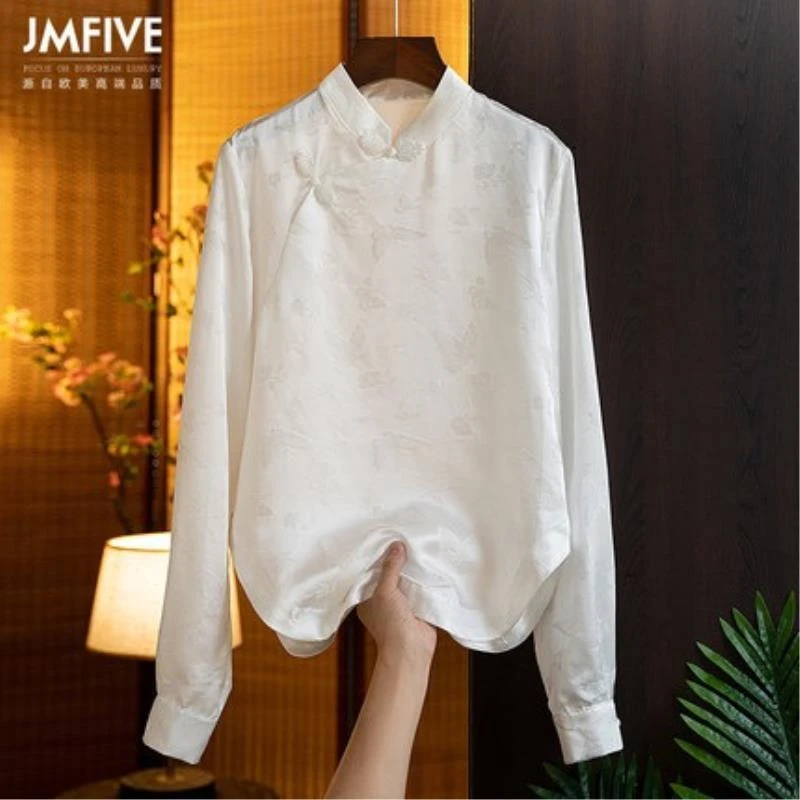 【魅如娇】水晶盘扣香云纱复古上衣2888-九七