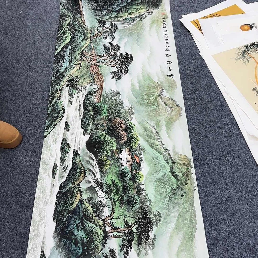 国画作品小姐姐放漏中