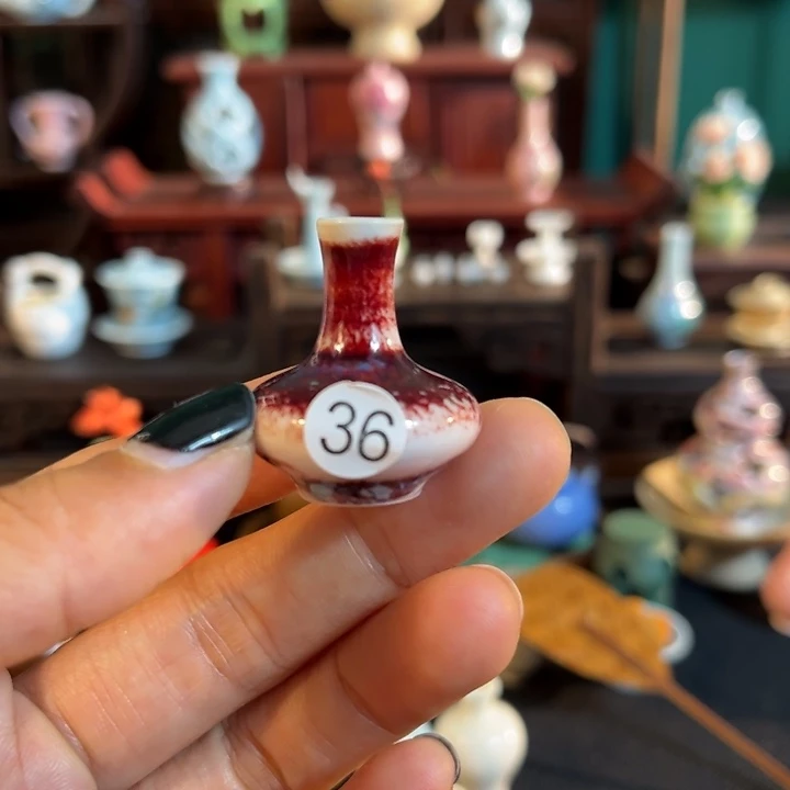 摆件微陶老王迷你花瓶
