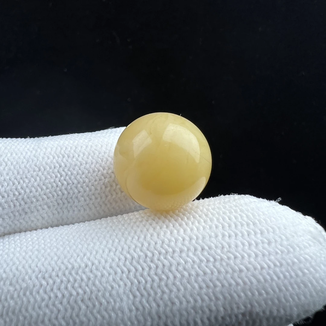 A1108天然原矿俄料蜜蜡 单珠 15.5mm支持复检
