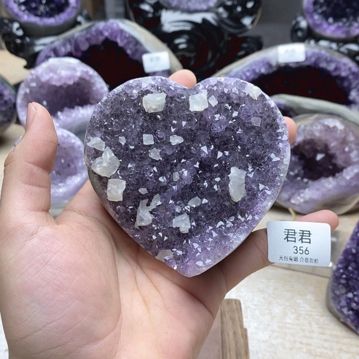未镶嵌紫晶珠宝半成品
