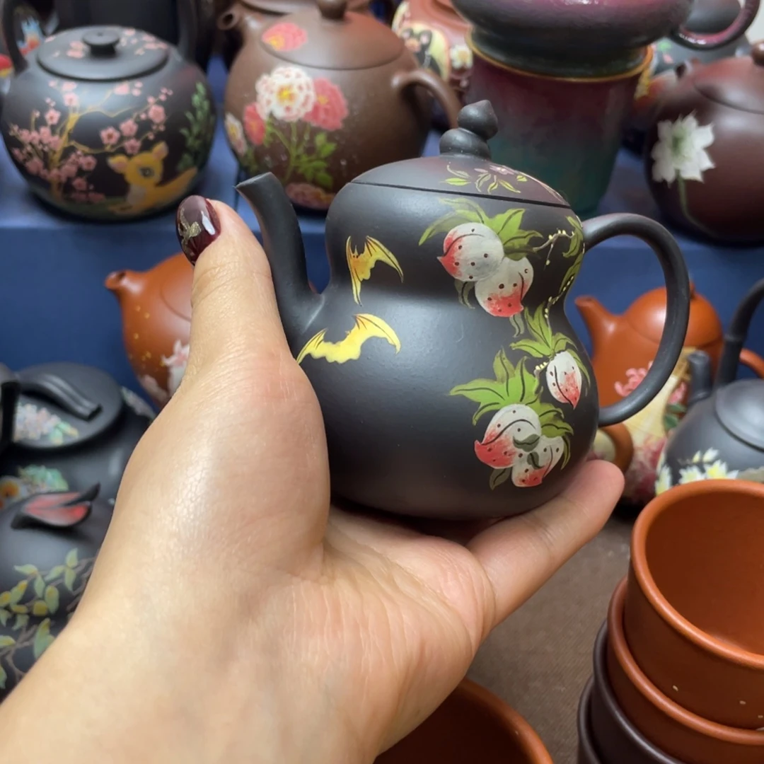 瑾***~茶杯红泥紫砂主人杯160cc