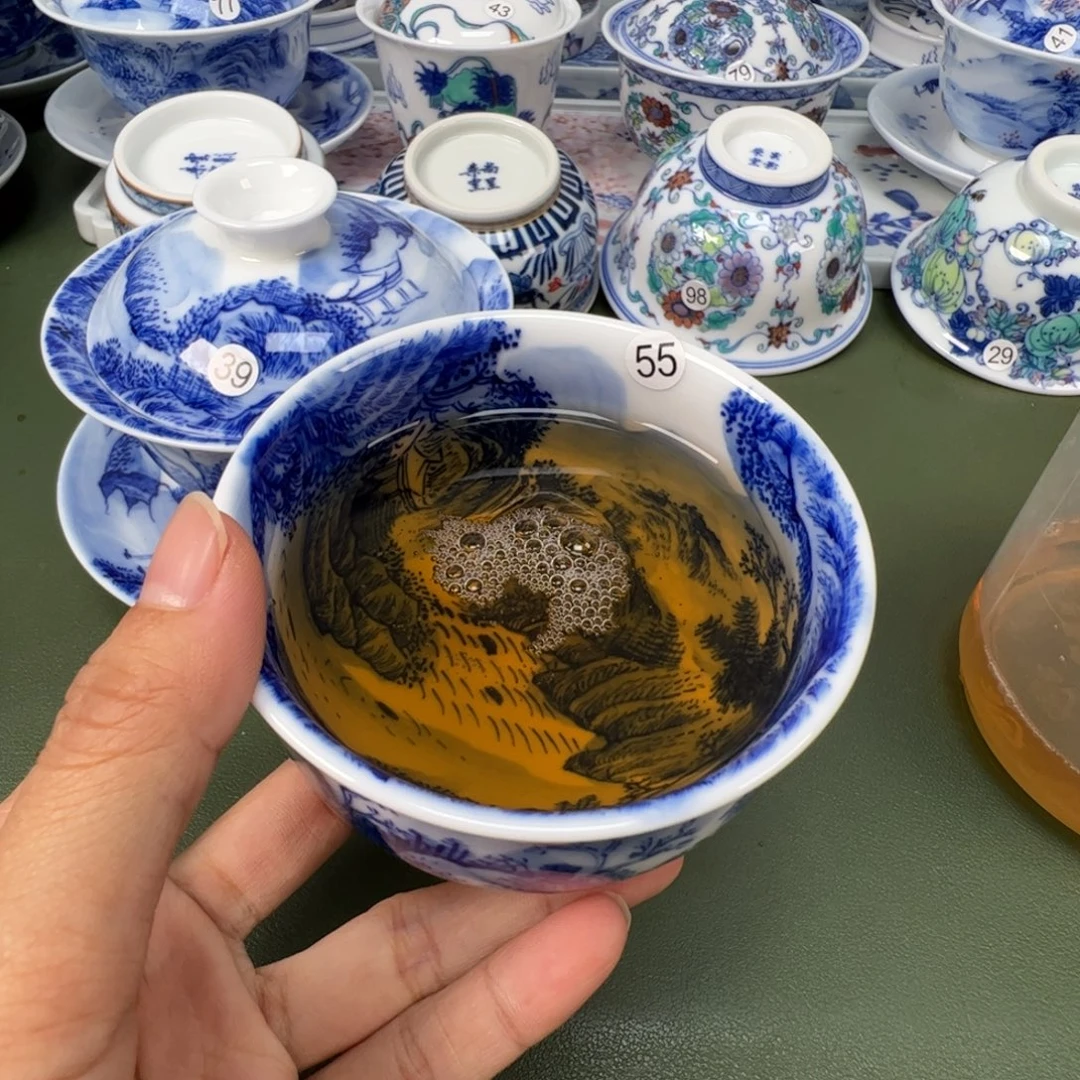 陶瓷景德镇纯手工纯手绘茶具木木55