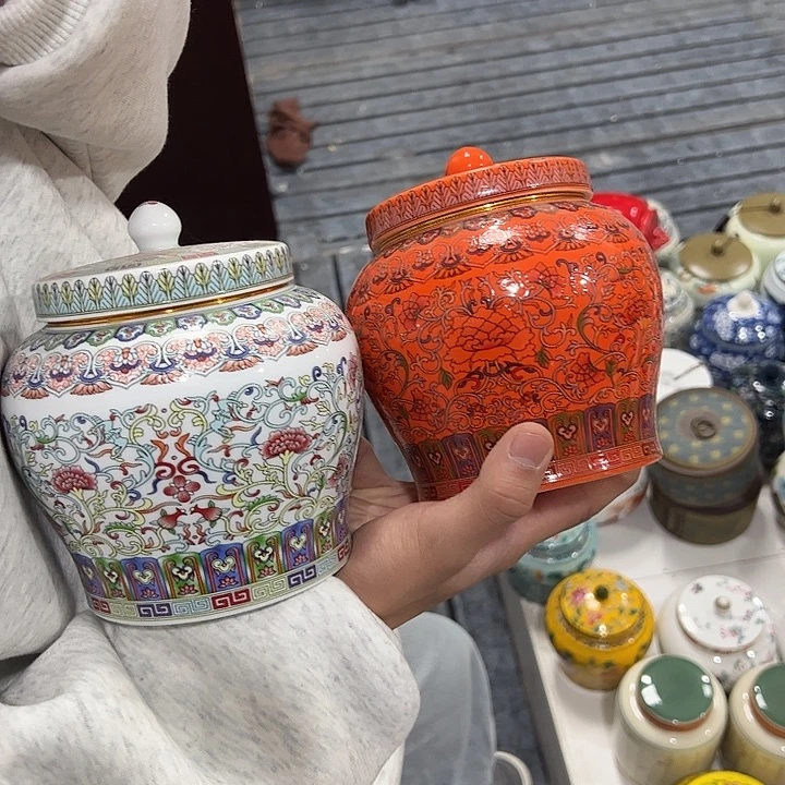 茶叶罐陶瓷家用储物罐瑕疵品介意勿拍