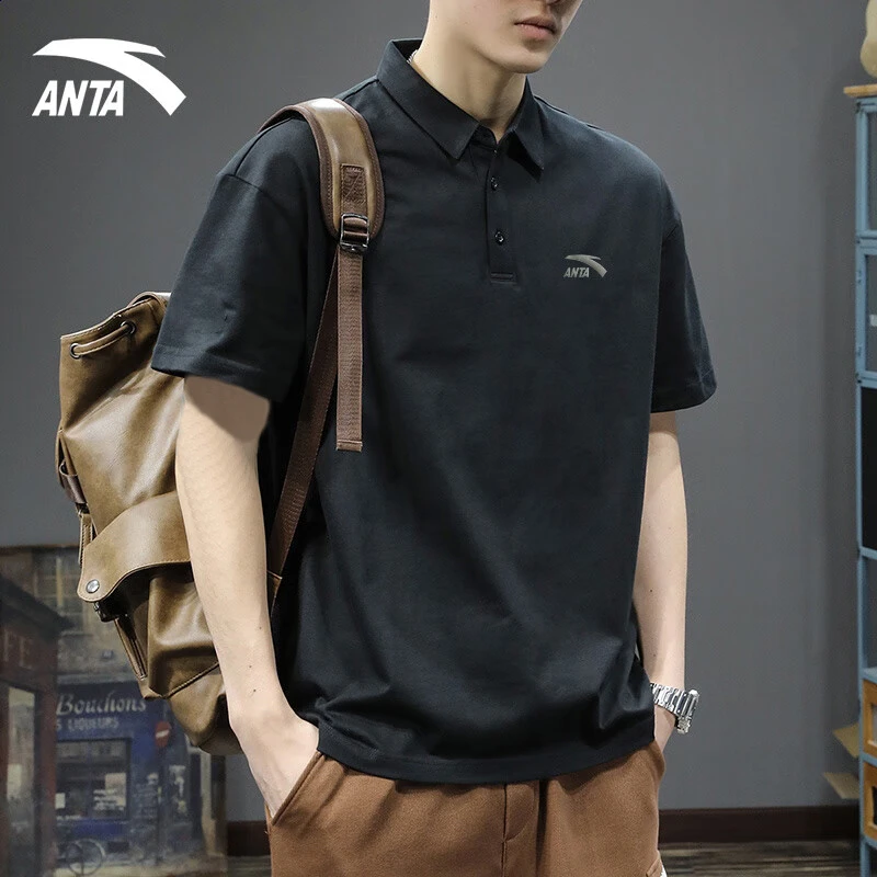 安踏polo衫男t恤男短袖衣服运动服饰夏季冰丝速干足球跑步健身装