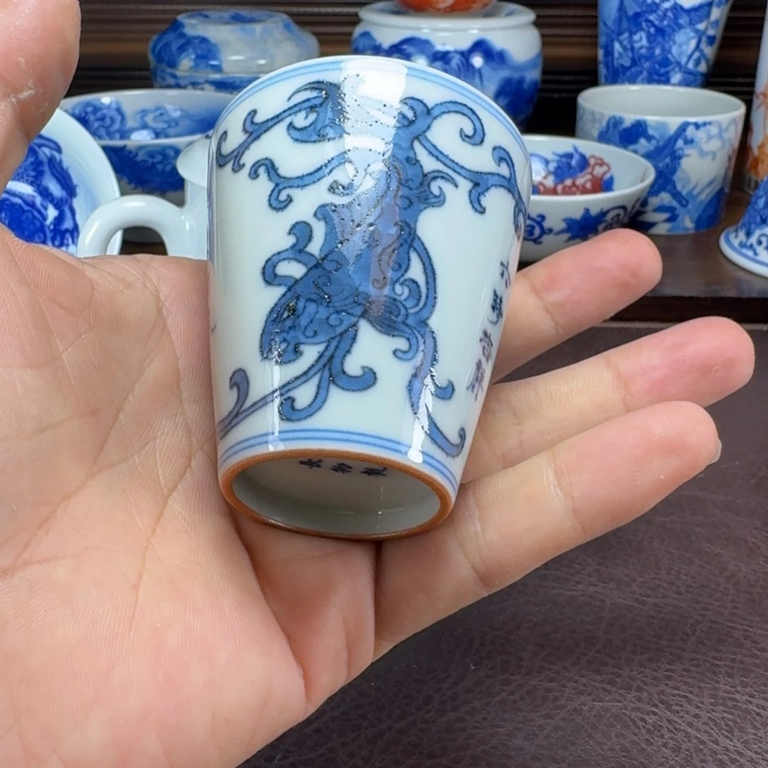 皆***喜瓷片当代景德镇陶瓷手绘茶具