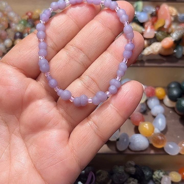 阿拉善彩玛瑙手串