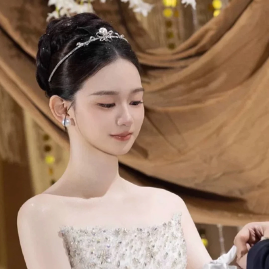 ST1-17491奈思ETE新娘精致公主小皇冠儿童生日礼物珍珠蝴蝶结发饰