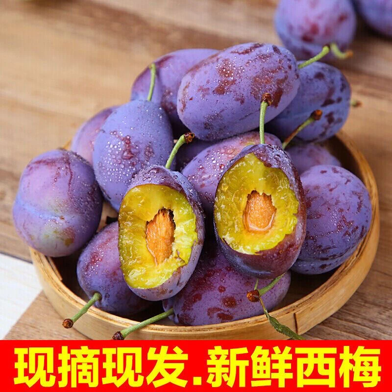 新鲜现摘西梅应季水果脆甜多汁