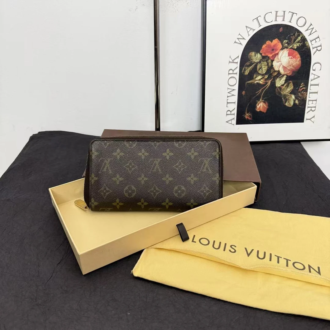 95新 LouisVuitton/路易威登 lv老花钱包/钱夹包/手拿包