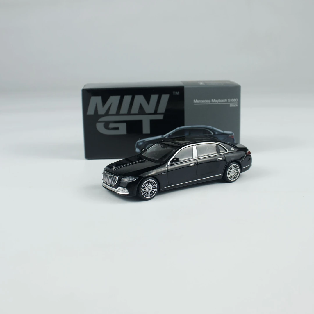 MINIGT车模977号 1:64 合金 奔驰 迈巴赫S680黑色 小比例汽车模型
