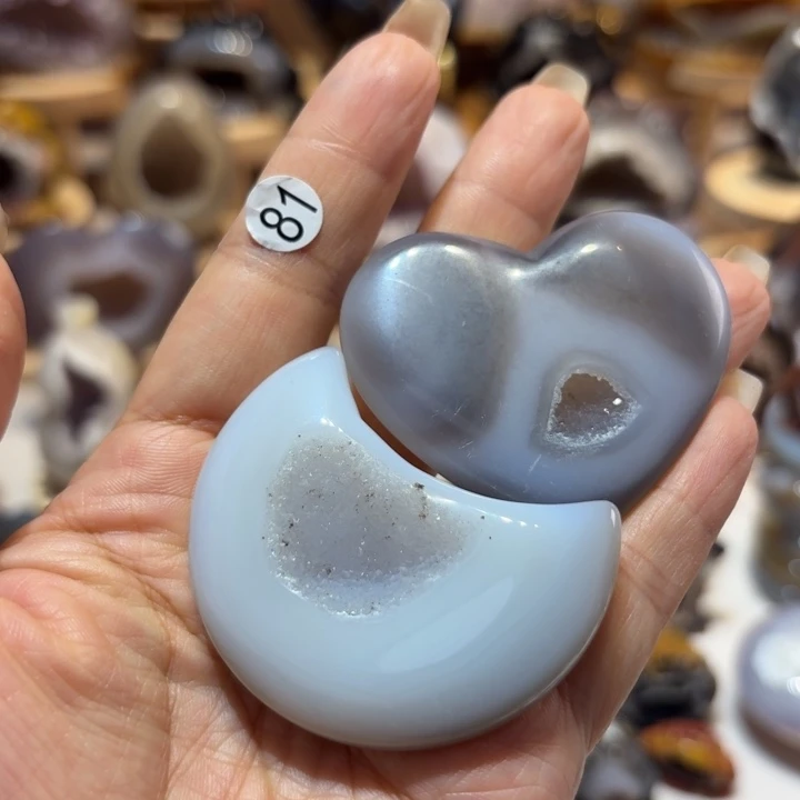 未镶嵌大型摆件（非配饰）水晶爱心月亮