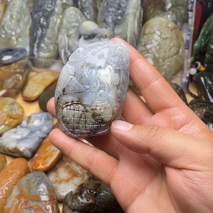 和田玉未镶嵌挂件