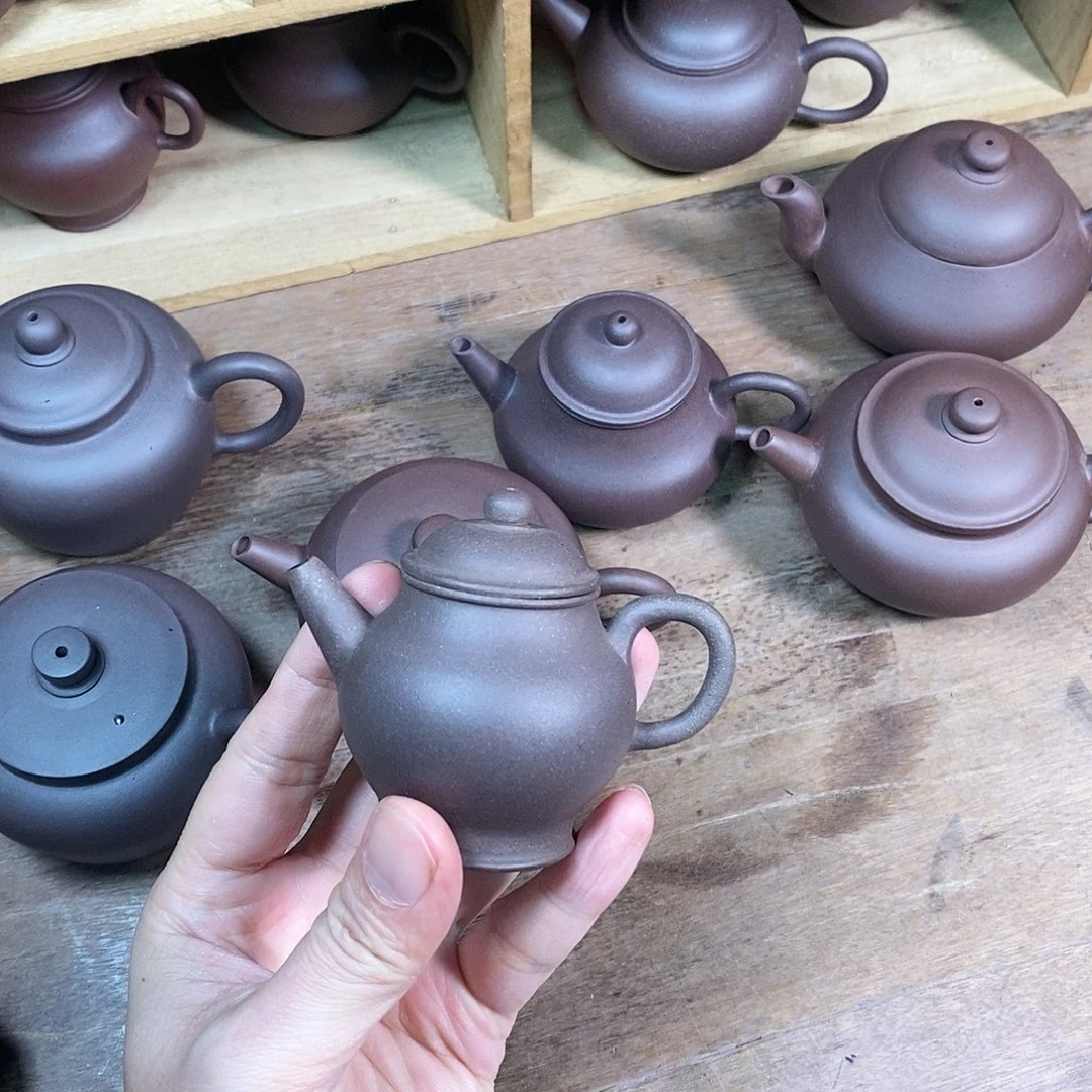 茶壶紫砂60cc全手工宫灯巨轮