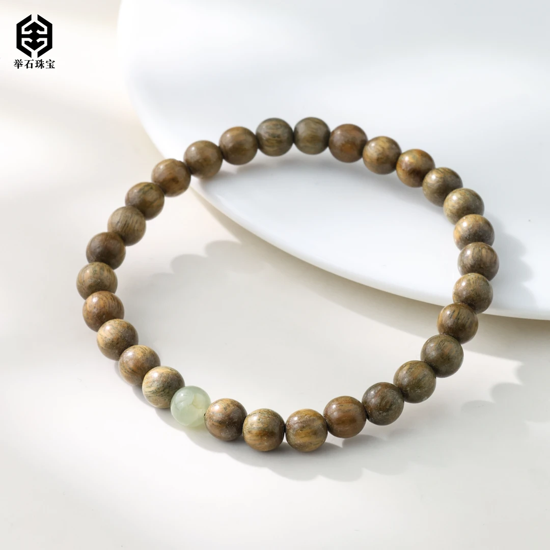 【举石珠宝】T0210-680-29绿檀手串（一件/多样性发/约5mm+）K