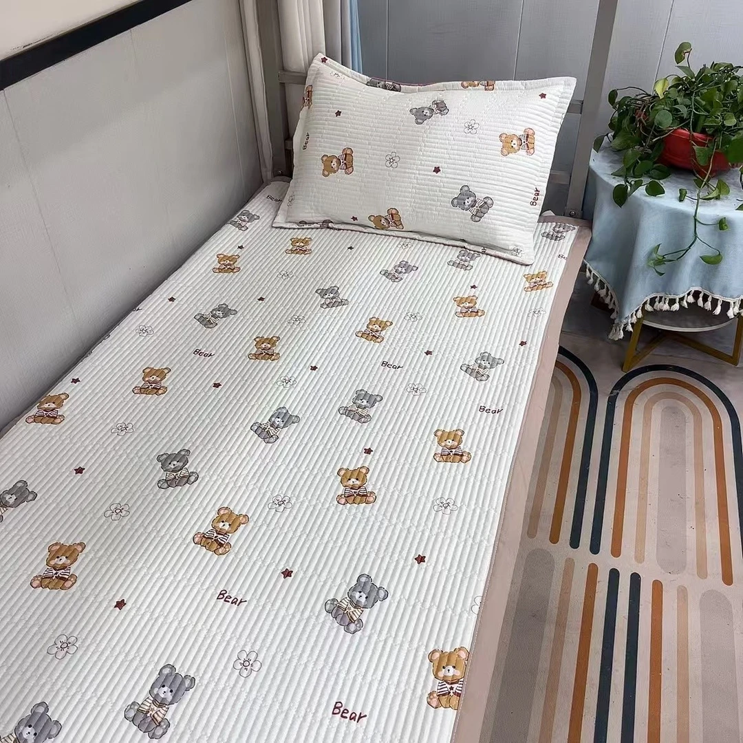 【纯棉床盖】学生宿舍专用单人床盖双面可用三层夹棉可机洗