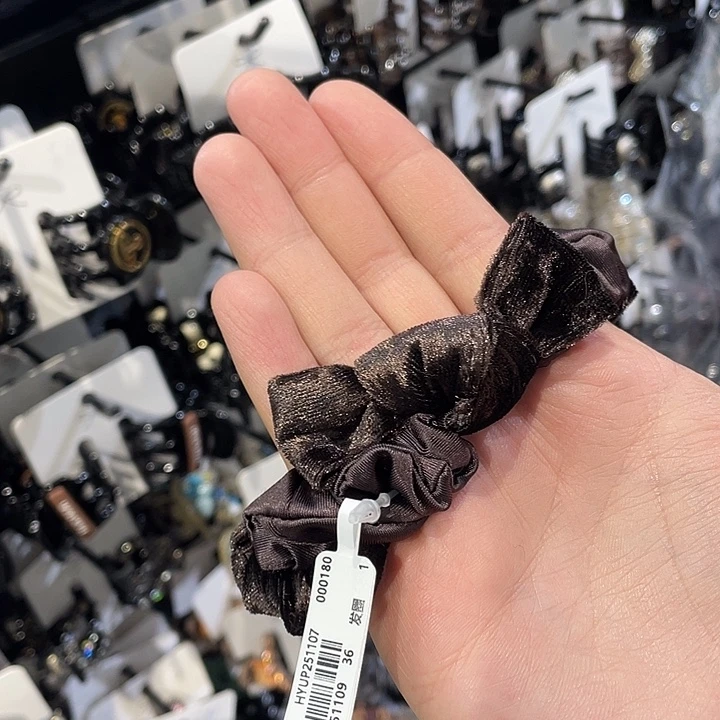 皮质铁合金丝绒发绳