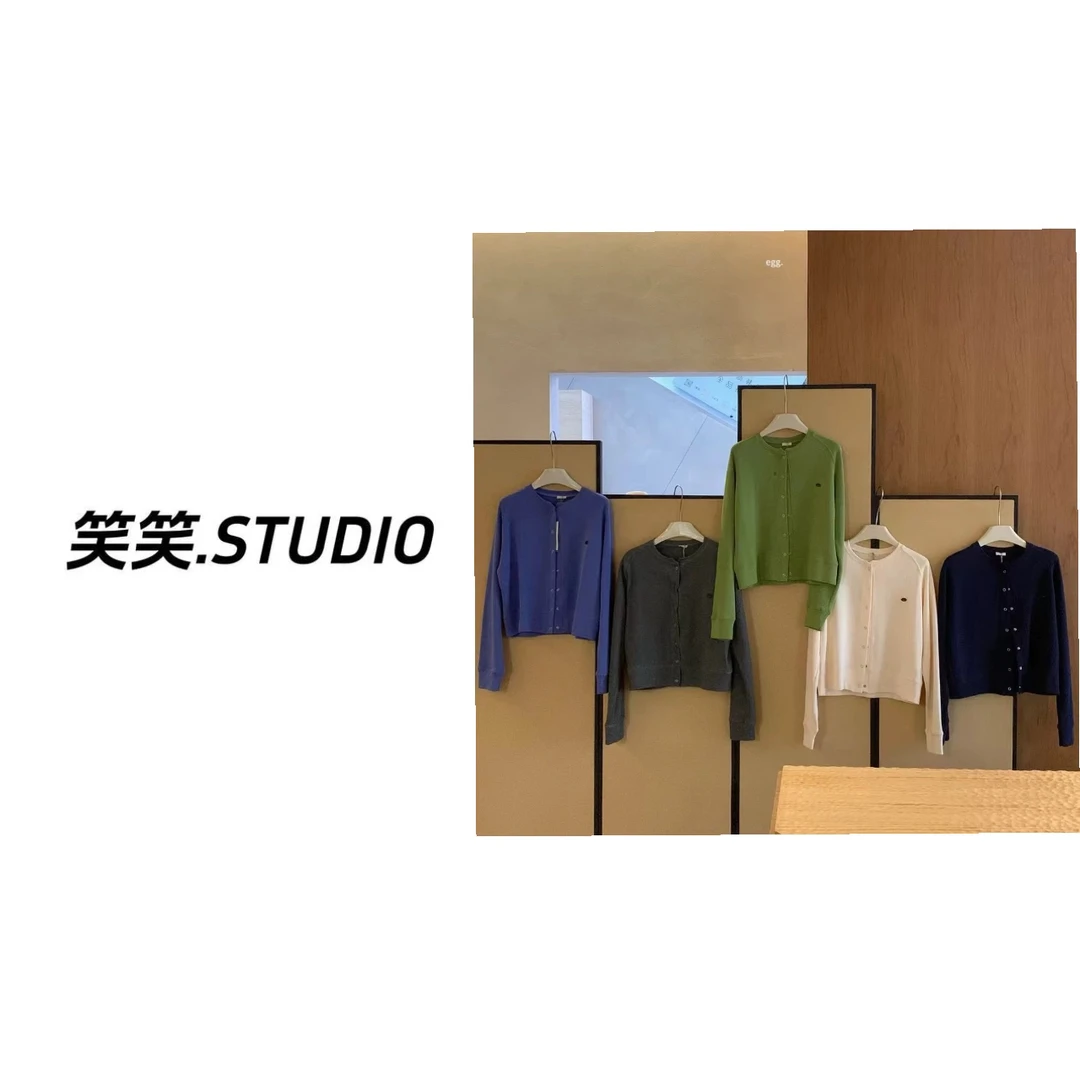 特-【鸡蛋五色开衫】韩系e**gg鸡蛋秋冬新款休闲ins暗扣棒球外套