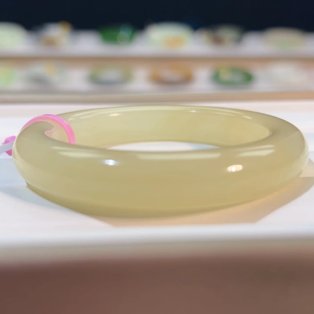 和田玉未镶嵌手镯  「冰蜂蜜水」