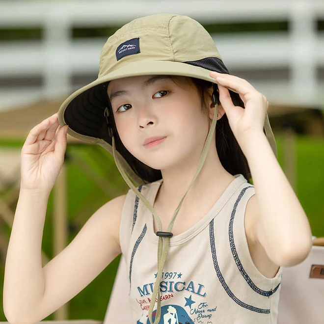 2到成人儿童帽子夏季大帽檐防晒帽亲子太阳帽男童遮阳帽渔夫帽女