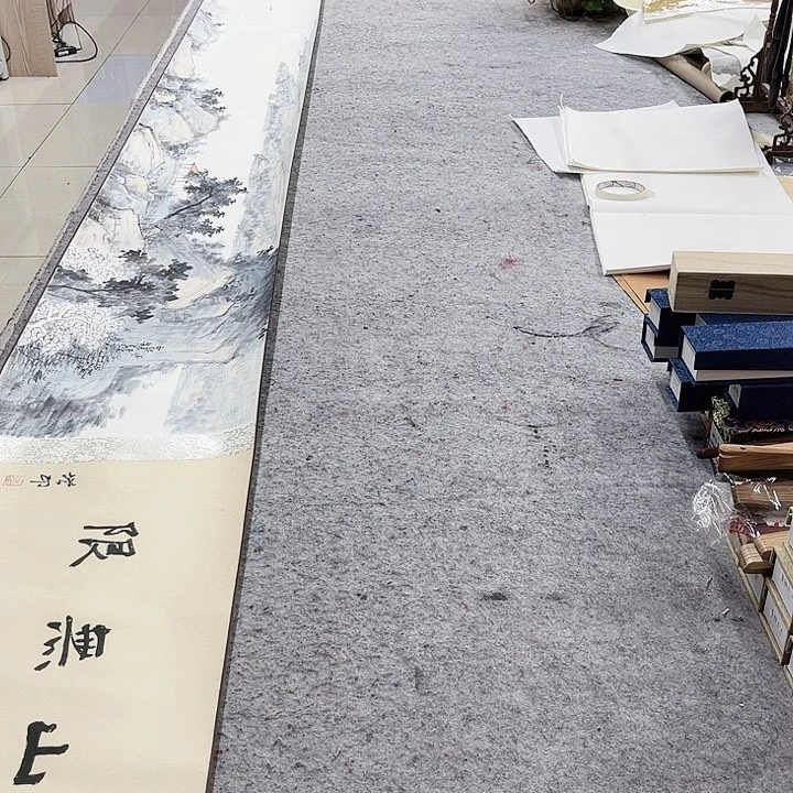 国画李增印山水长卷