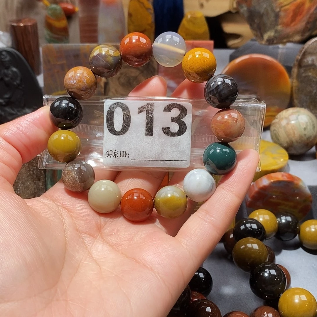 硅化玉天然北票硅化玉手串未镶嵌