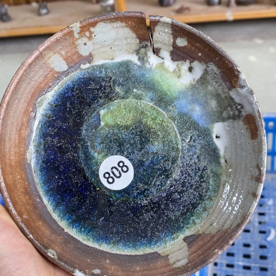 陶园柴烧 精品高货808摆件大裂纹处理价