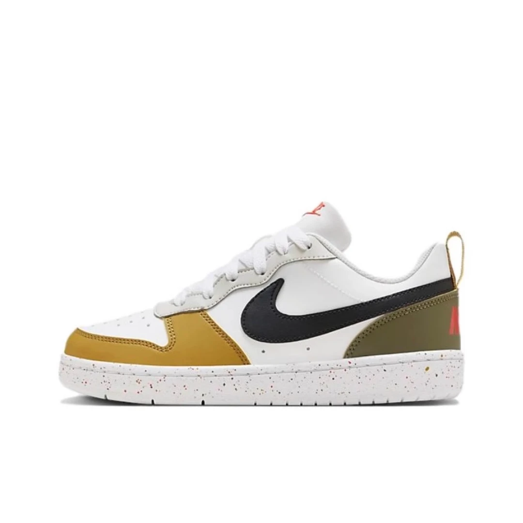 【门店孤品】Nike舒适简约透气低帮儿童板鞋白棕色青少年HF0744-109