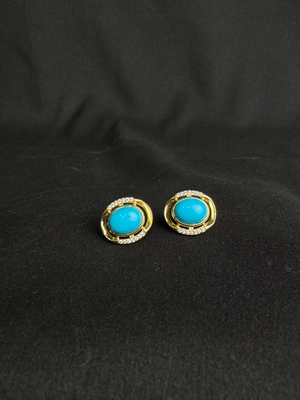 925银耳饰 新款 925 纯银 镀金 耳钉