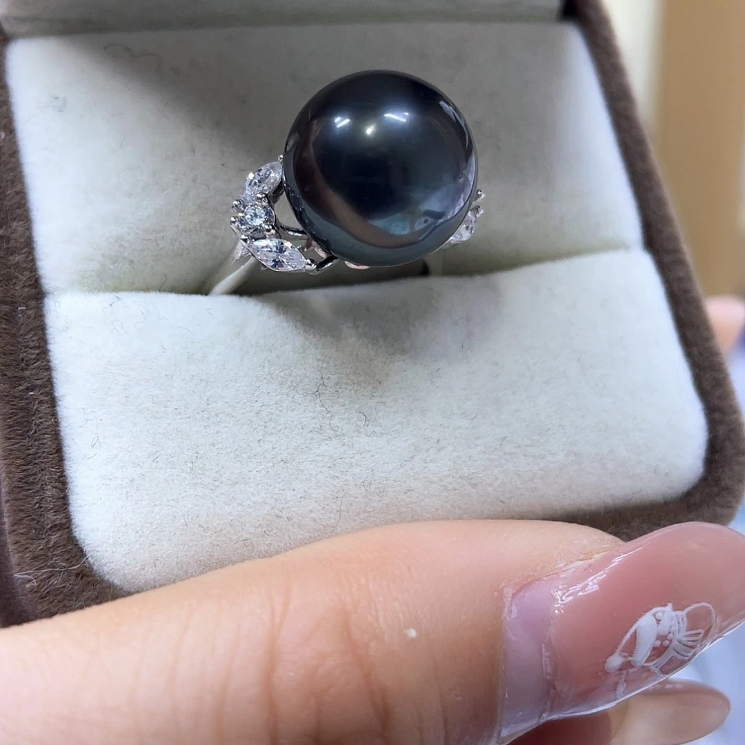 海水珍珠戒指银S925镶嵌