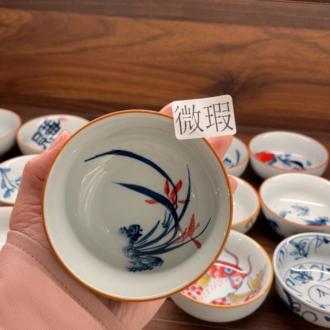 微瑕釉下彩纯手绘