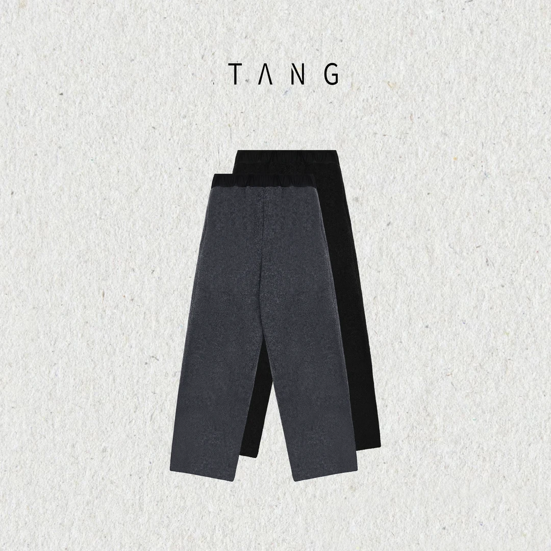 【TANG】[松眠]松紧腰羊毛休闲裤2025年秋冬新款保暖长裤GG-W68468