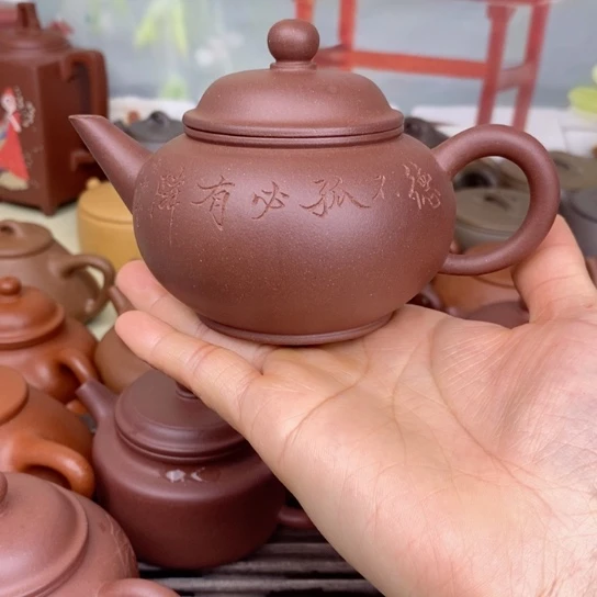 紫砂茶壶风釉160ccccc羊角山紫泥