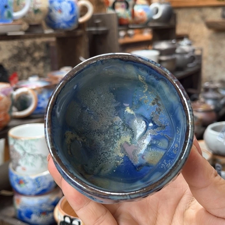 全手工柴烧志野杯546