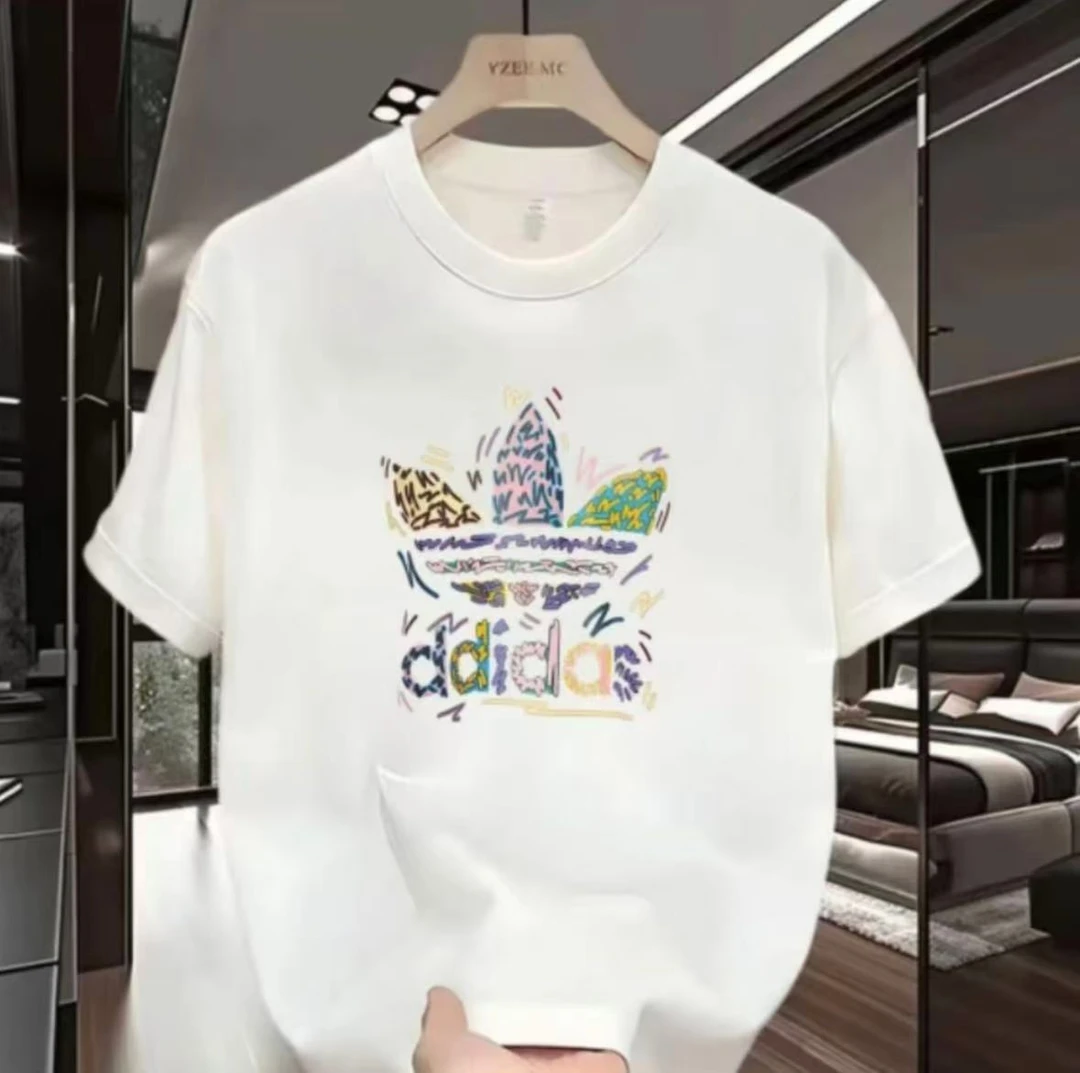 重磅新疆长绒棉短袖圆领云柔水光T打底衫男女纯棉T恤617