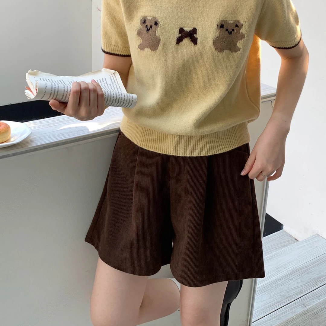 【dd】奶黄小熊绵羊短袖毛衣 杭州货~