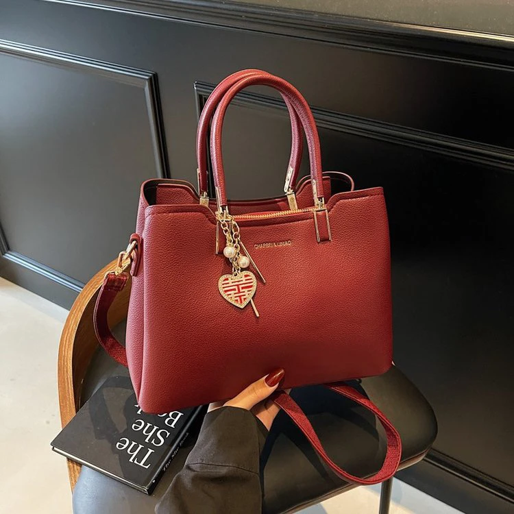 红色包包女结婚香港妈妈包新娘包喜婆婆婚礼中年手提包女款女包