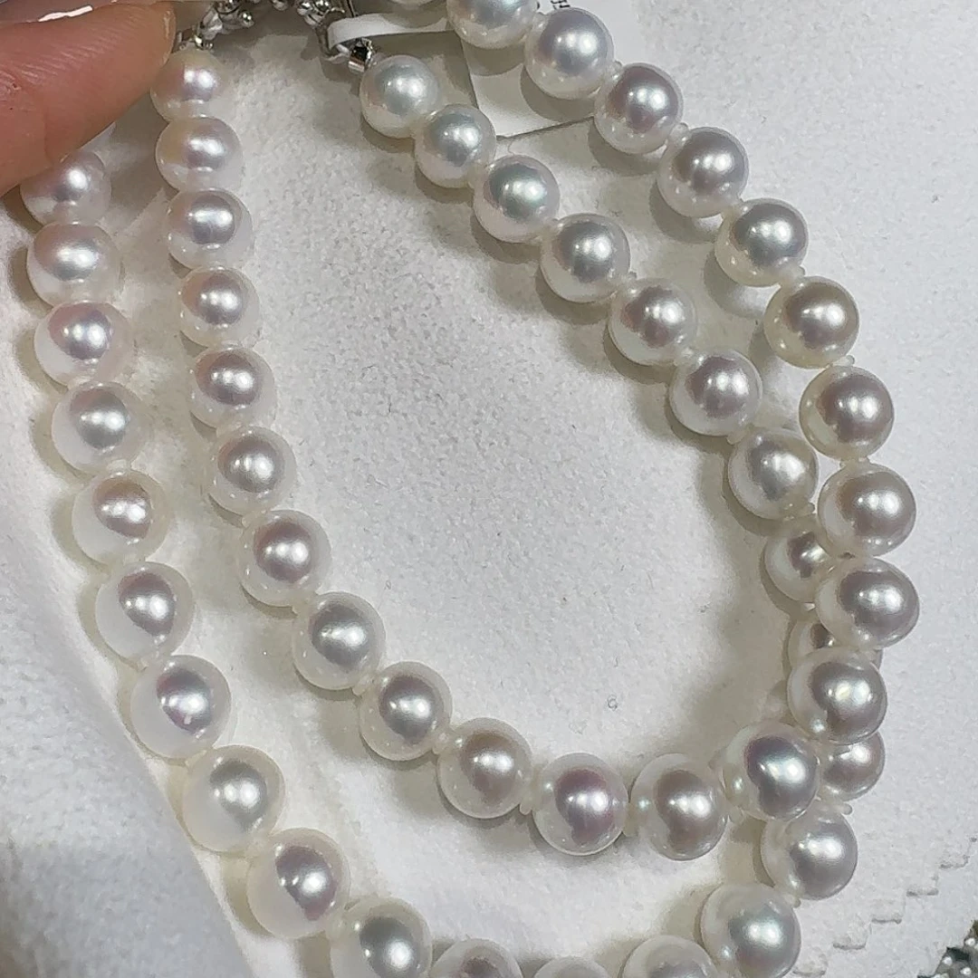 淡水珍珠银S925镶嵌颈饰